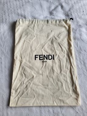 Fendi Roma Cream Drawstring Dust Bag